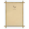 Tizo Designs Picture Frames Tizo Designs Design Solid White Lucite with the Gold Brass Frame 5x7
