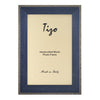 Tizo Designs Picture Frames Tizo Designs Design Stripe Inlaid Pattern Italian Wood Picture Frame (Blue) 4x6