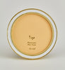 Tizo Designs Picture Frames Tizo Designs Enamel Gold Frame White 3" Round