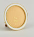 Tizo Designs Picture Frames Tizo Designs Enamel Gold Frame White 3" Round