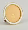 Tizo Designs Picture Frames Tizo Designs Enamel Gold Frame White 3" Round