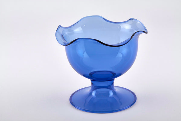Tizo Designs Giftware Tizo Designs Glass Footed Bowl Blue