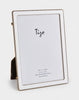 Tizo Designs Picture Frames Tizo Designs Gold-Plated Beaded White Enamel Frame 5x7