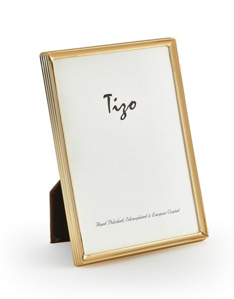 Tizo Designs Picture Frames Tizo Designs Goldplate Linear Picture Frame 5x7