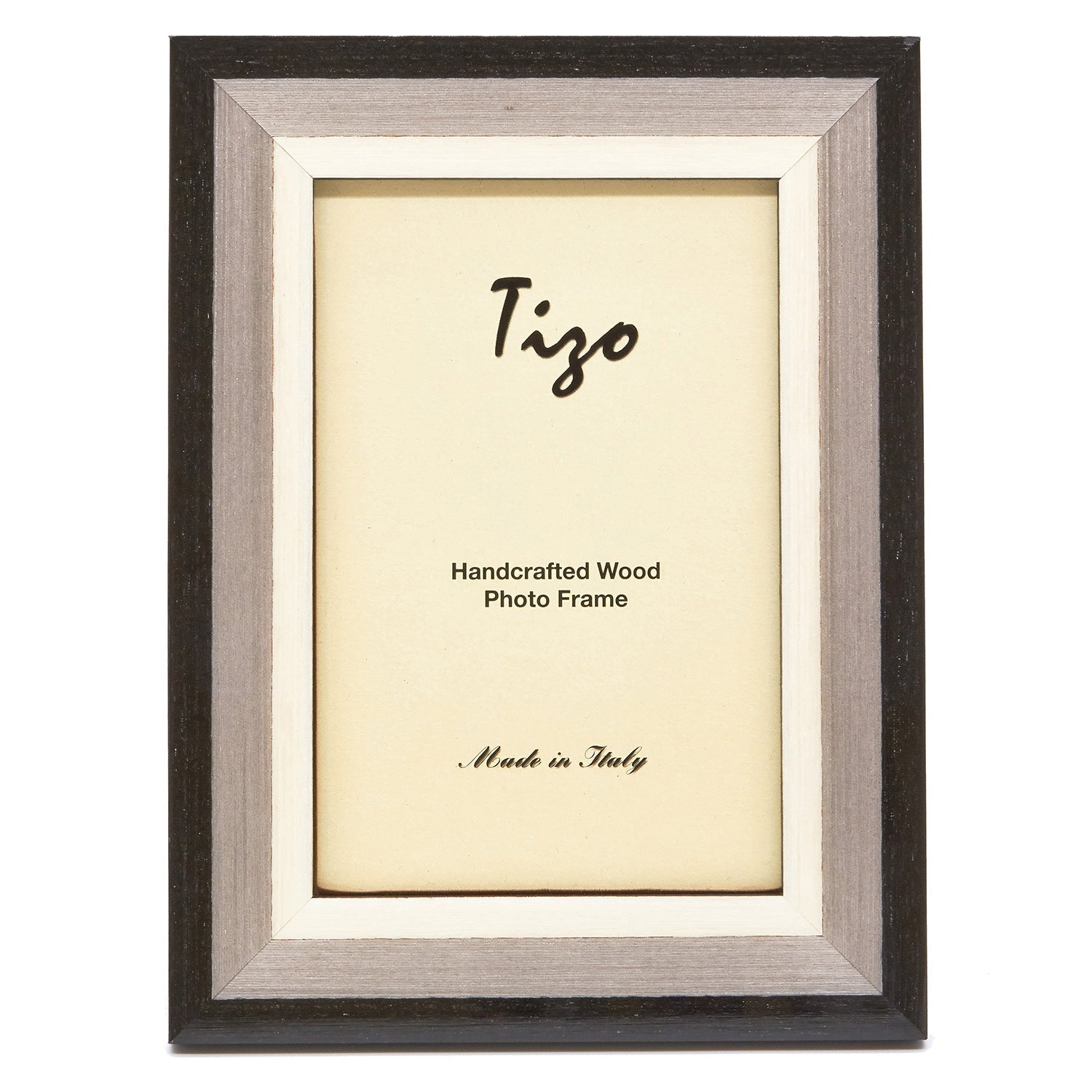 Tizo Designs Picture Frames Tizo Designs Italian Wood Picture Frame (Black/Gray) 8x10