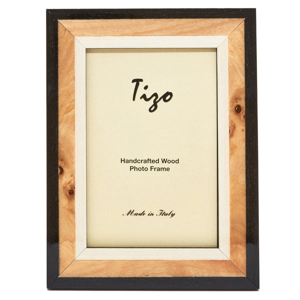 Tizo Designs Picture Frames Tizo Designs Italian Wood Picture Frame (Black/Tan) 5x7