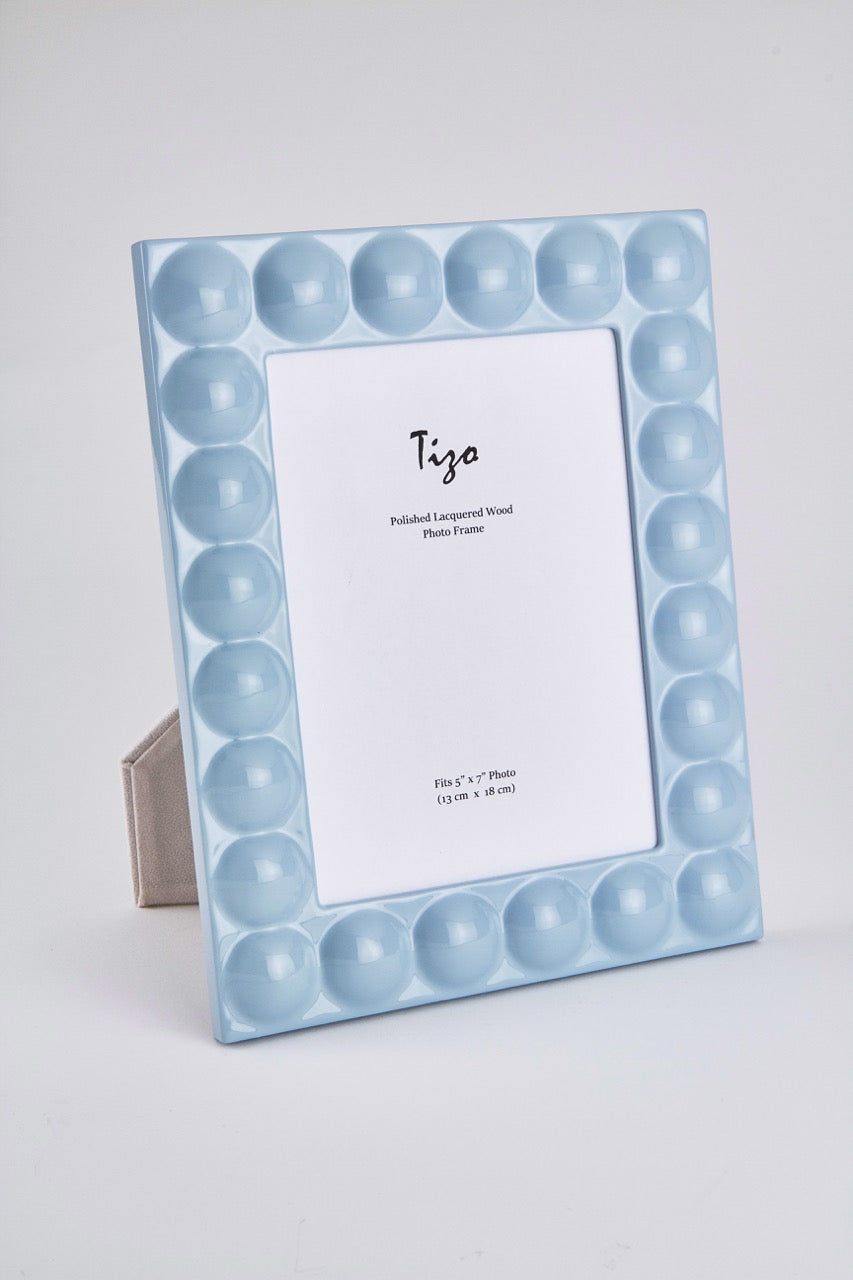 Tizo Designs Picture Frames Tizo Designs Lacquer Wood Frame Light Blue 4x6