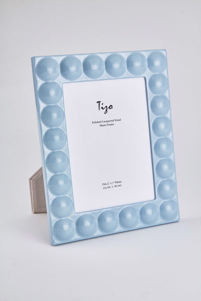 Tizo Designs Picture Frames Tizo Designs Lacquer Wood Frame Light Blue 4x6