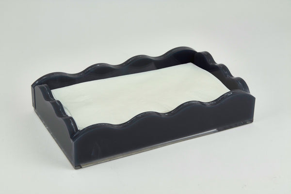 Tizo Designs Giftware Tizo Designs Lucite Marbled Guest Towel Tray Black