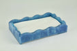 Tizo Designs Giftware Tizo Designs Lucite Marbled Guest Towel Tray Blue