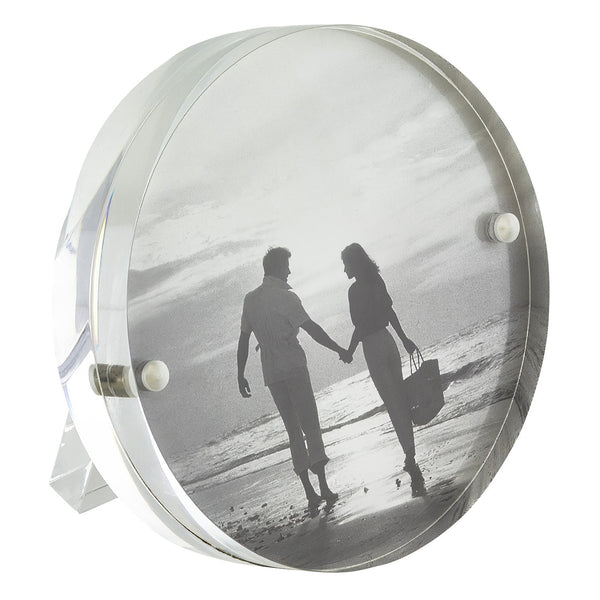 Tizo Designs Picture Frames Tizo Designs Lucite Round 3.5" Picture Frame (Clear)