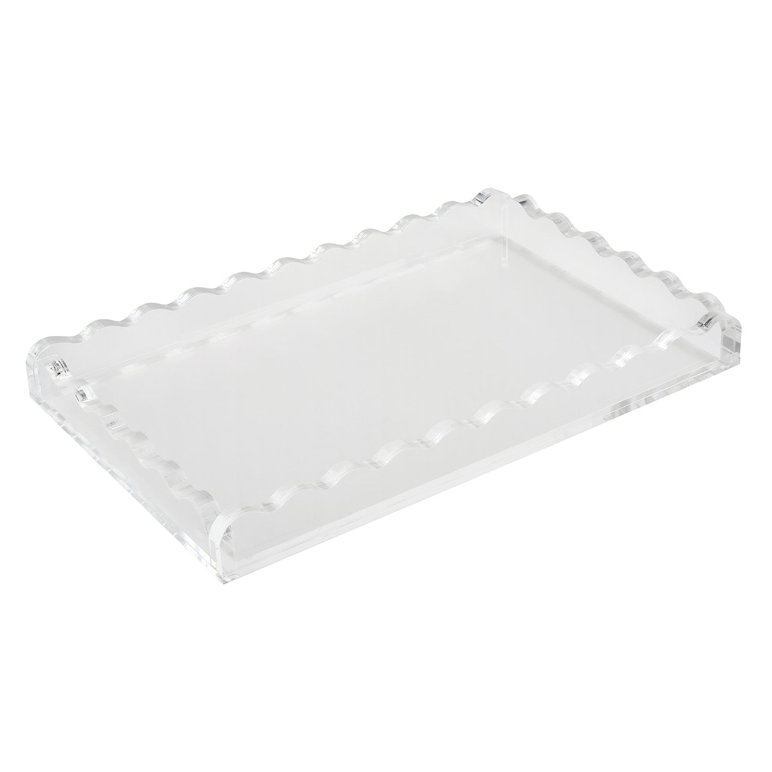 Tizo Designs Giftware Tizo Designs Lucite Wave Tray 12x8 (Clear)