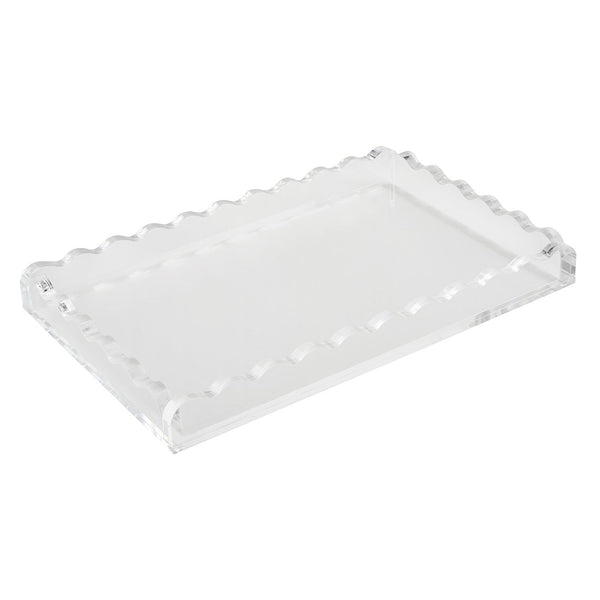 Tizo Designs Giftware Tizo Designs Lucite Wave Tray 12x8 (Clear)