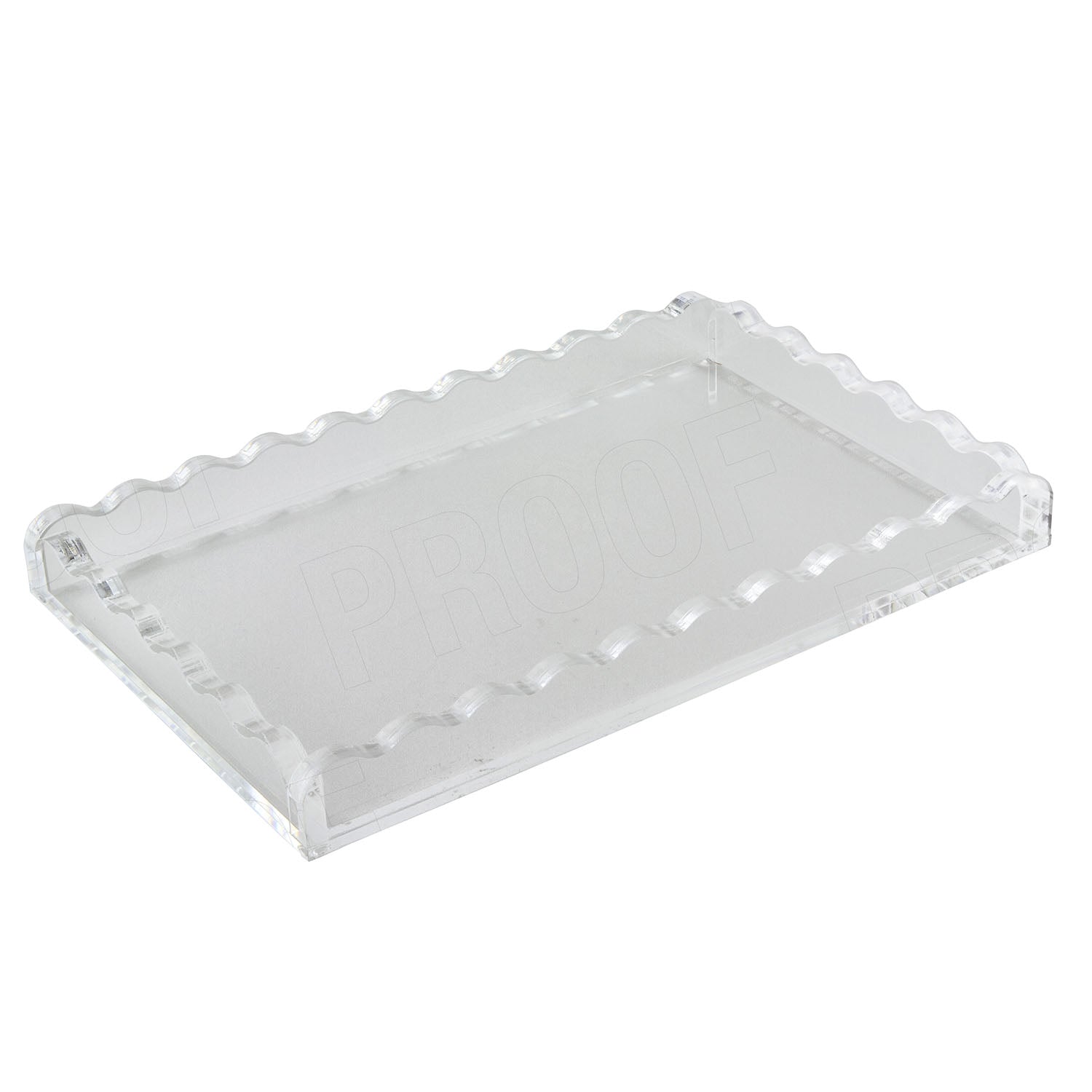 Tizo Designs Giftware Tizo Designs Lucite Wave Tray 16x12 (Clear)