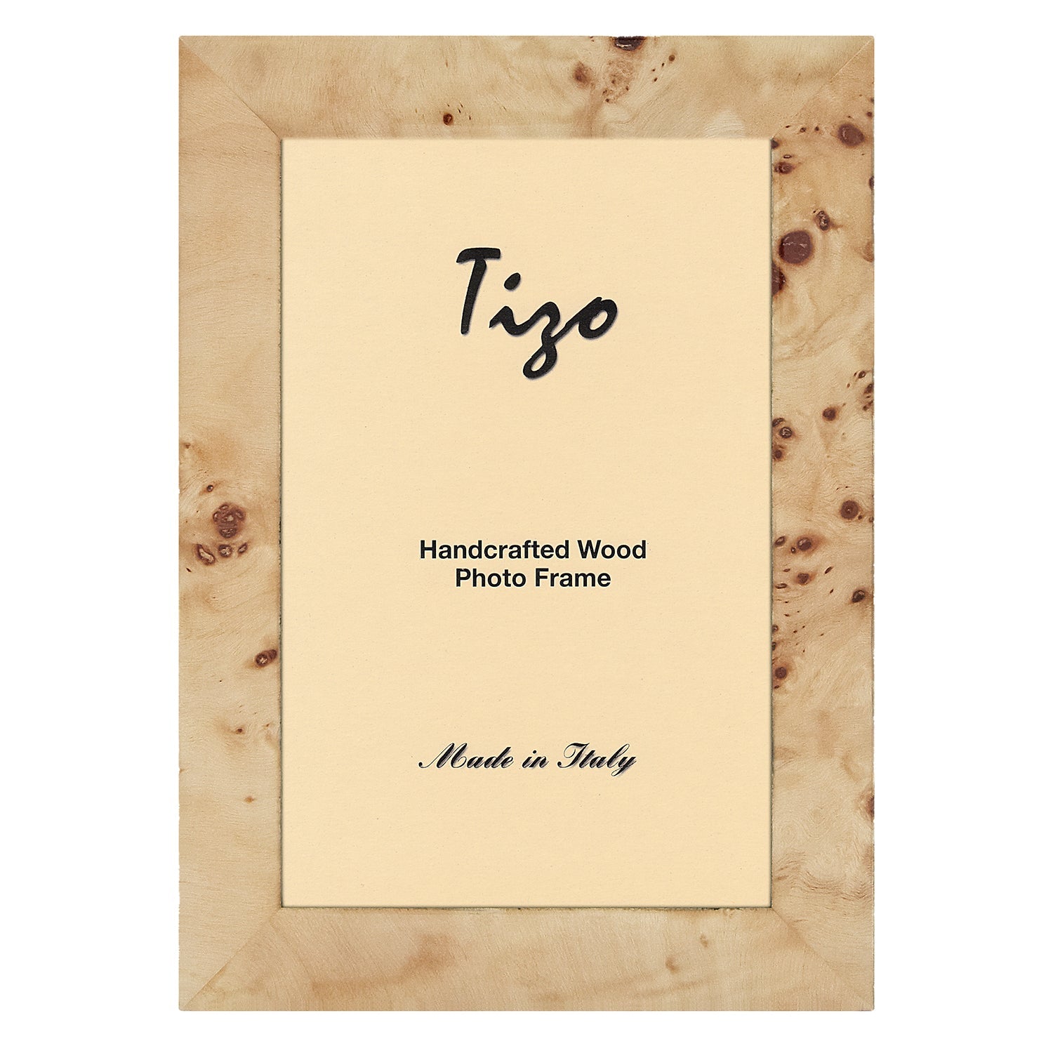 Tizo Designs Picture Frames Tizo Designs Narrow Burl Pattern Italian Wood Frame 8x10