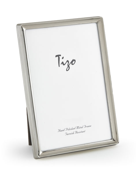 Tizo Designs Picture Frames Tizo Designs Silver Linear Picture Frame 4x6