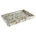 Tizo Designs Giftware Tizo Designs Solid White Mother of Pearl Decorative Tray 12"x8"