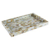 Tizo Designs Giftware Tizo Designs Solid White Mother of Pearl Decorative Tray 12"x8"