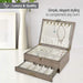 Tizo Designs Giftware Tizo Italian Designed Gray Taupe Wood Jewelry Box