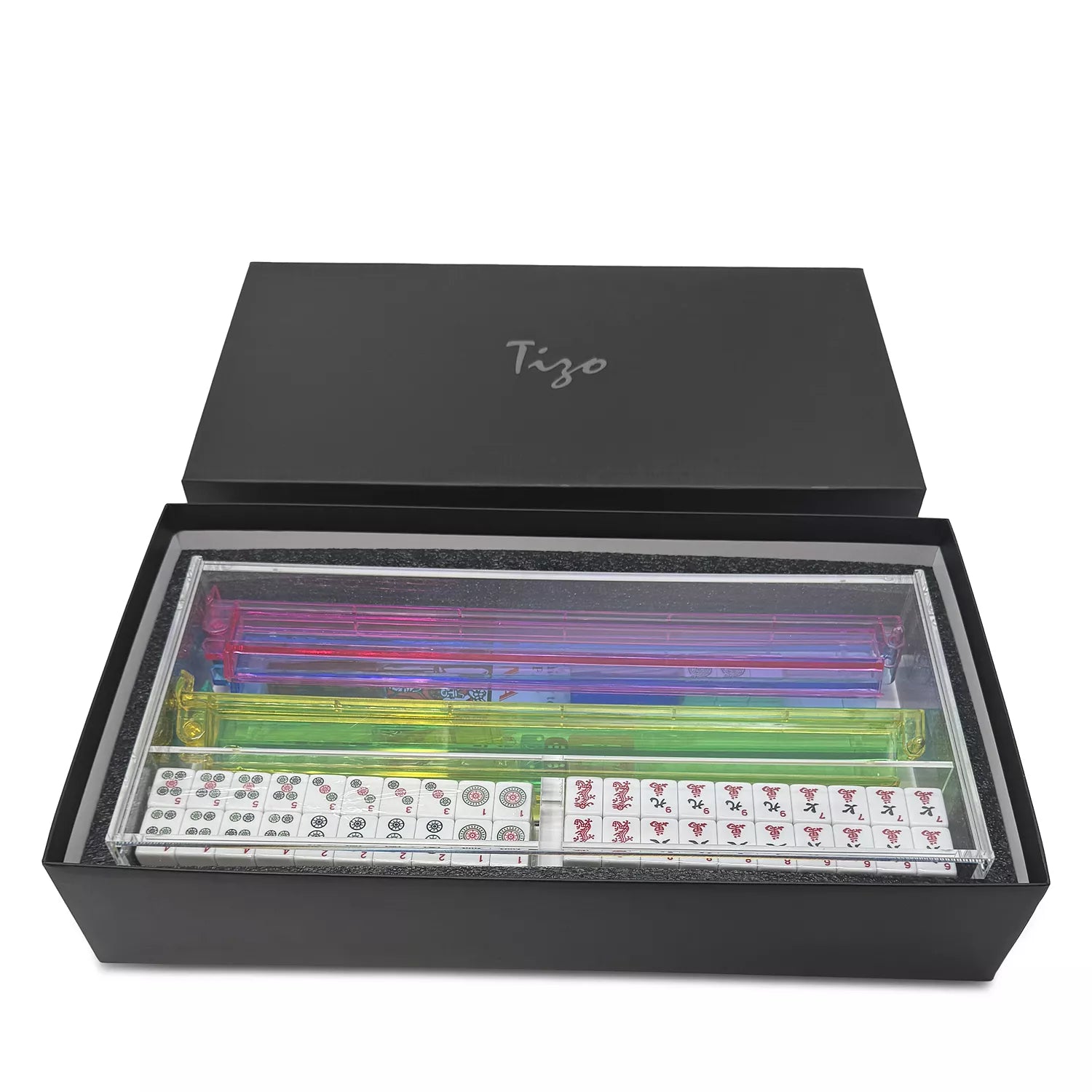 Tizo Designs Giftware Tizo Lucite Multi Color Mahjong Set