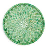 Tozai Home Home Tozai Home Emerald Cut Hand Inlaid Decorative Round Serving Tray