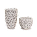 Tozai Home Home Tozai Home Hydrangea Petals Set of 2 White Planter/Vases - Ceramic