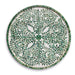 Tozai Home Home Tozai Home Jaipur Palace Green/White Inlaid Decorative Round Serving Tray