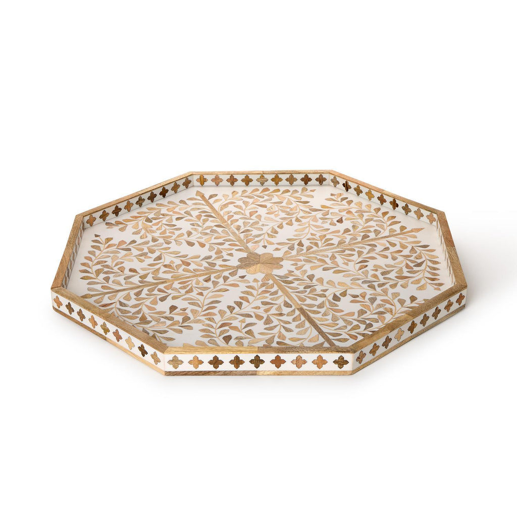 Tozai Home Jaipur Palace Octagon Tray: Exotic Inlaid Decor — ShopTheAddison