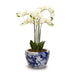 Tozai Home Home Tozai Home Japanese Blue Flower Blossoms Planter- Hand-Painted Porcelain