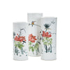 Tozai Home Home Tozai Home Japanese Flower Blossoms Set of 3 Tall Cylinder Vases - Porcelain