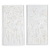 Tozai Home Home Decor Tozai Home S/2 Tall Floral White Textured Plaster Wall Art