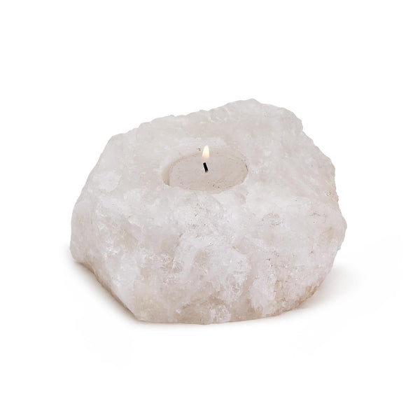 Tozai Home Home Tozai Home White Quartz Crystal Tealight Candle Holders