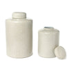 Tozai Home Decor Tozai Home S/2 Covered Jar w Basketweave