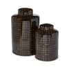 Tozai Home Decor Tozai Home S/2 Covered Jar w Dark Tortoise