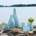 Two's Company Giftware Set/2 Mosaic Blue Droplets Vases