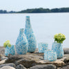 Two's Company Giftware Set/2 Mosaic Blue Droplets Vases