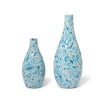 Two's Company Giftware Set/2 Mosaic Blue Droplets Vases