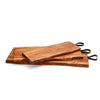 Two's Company Giftware Set/3 Serving Boards with Iron Handle