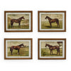 Two's Company Home Decor Set/4 Antiqued Horse Wall Art in Twist Braid Frame