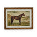 Two's Company Home Decor Set/4 Antiqued Horse Wall Art in Twist Braid Frame