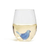 Twos Company Giftware Blue Bird Stemless Wine Glass