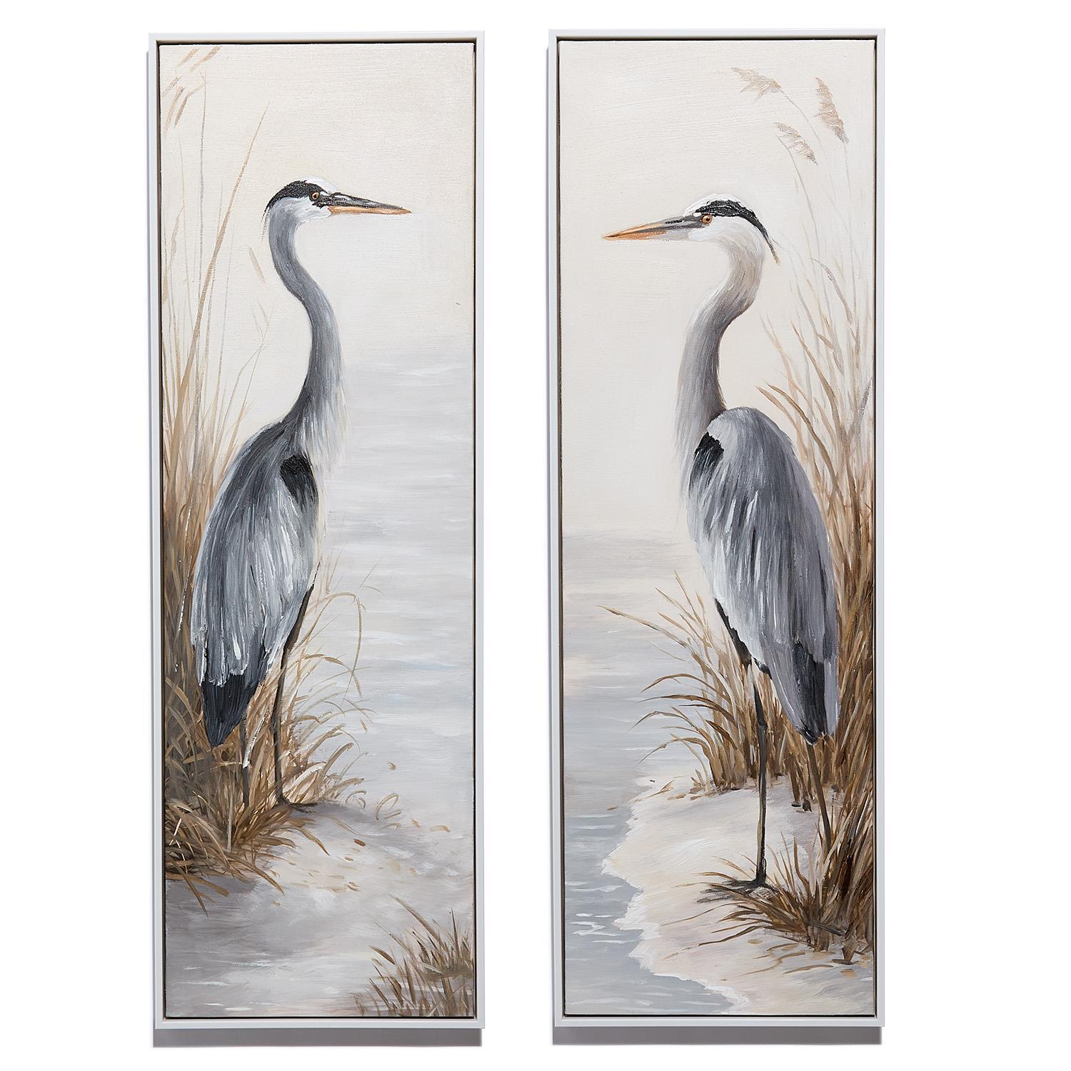 Twos Company Home Decor Crane Wall Art Set/2