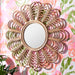 Twos Company Home Flower Shaped Wall Mirror - Cane