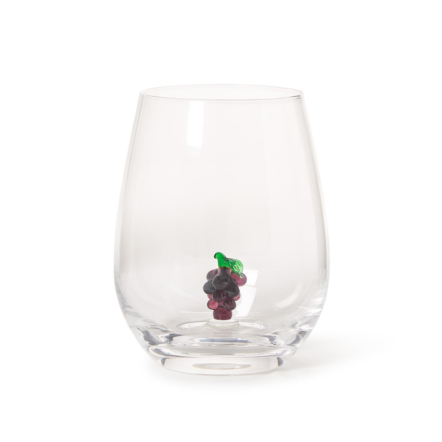 Twos Company Serveware Grapes Stemless Wine Glass