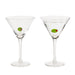 Twos Company Serveware Martini Glass with Olive