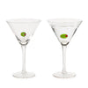 Twos Company Serveware Martini Glass with Olive