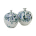 Twos Company Home Decor S/2 Hand-painted Wisteria Design Vase