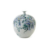 Twos Company Home Decor S/2 Hand-painted Wisteria Design Vase