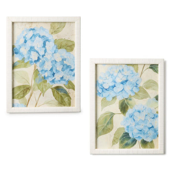 Twos Company Home Decor S/2 Hydrangea Framed Wall Art Prints