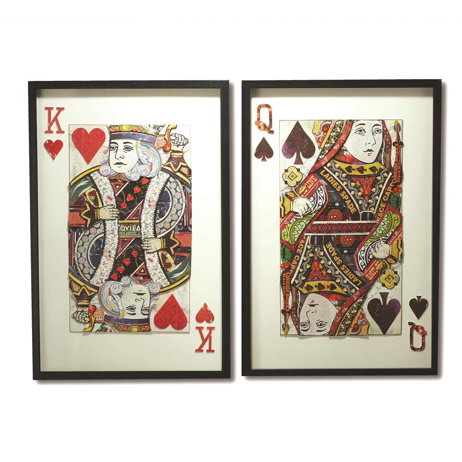 Twos Company Home Decor S/2 Playing Card Wall Art Incl 2 Designs
